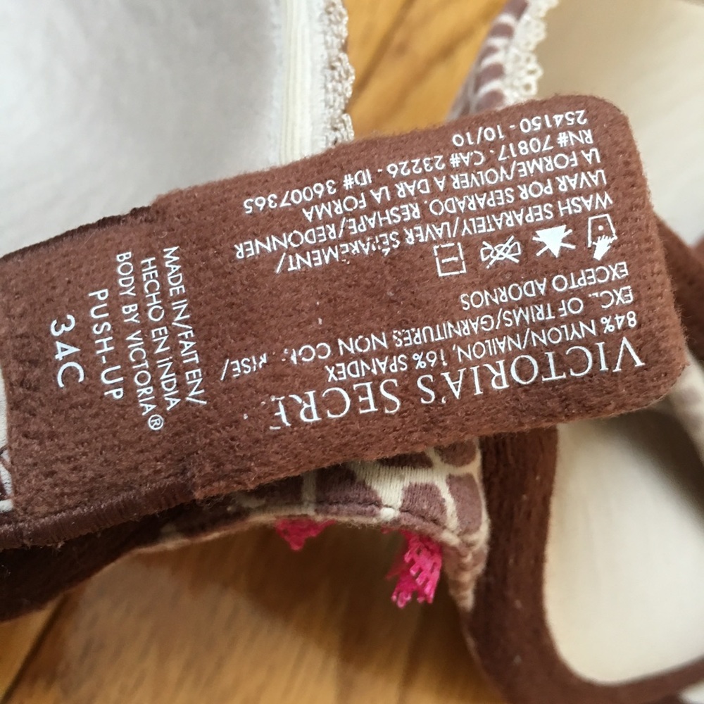 Victoria Secret Size34c Push-Up Leopard Print Bra - image 4